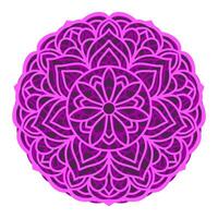 Round mandala with multilayer laser cut template vector