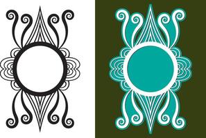 Mirror Frame Template Laser Cut vector