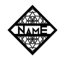 mandala name sign template vector