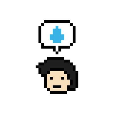 Man male boy face tried sad depress not ok feel bad 8 bit.