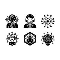 High-quality artificial intelligence icon, perfect for modern graphic design projects. vector