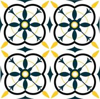 Seamless pattern illustration in arabic style - like Portuguese tiles vector