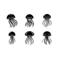 Jellyfish Icon - Line Art Design for Print and Digital Use vector