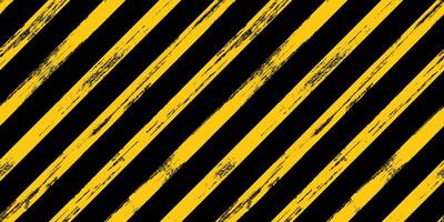 Seamless pattern with brush strokes yellow lines on black. Striped abstract background. Warning Lines Texture. Great for textile, fabric, wallpaper, wrapping, scrapbook and packaging vector