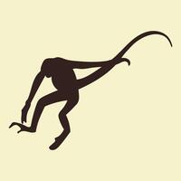 A monkey is jumping in the air with its tail vector