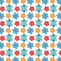 A colorful pattern floral with flowers on a white background design vector
