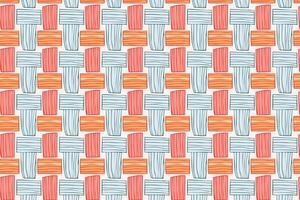 A colorful pattern with orange, blue and white squares vector