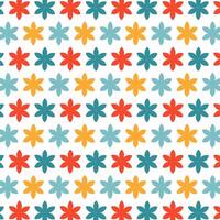 A colorful pattern with flowers on a white background design minimalism vector