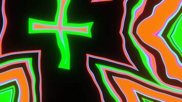 Strobe multicolor pulsating neon disco background VJ Loop. 3D graphics for music stage transition, shows, retro, hitech. video