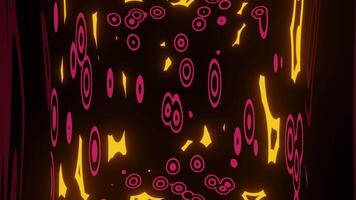 Strobe neon pulsating neon disco background VJ Loop. 3D graphics for music stage transition, shows, retro, hitech. video