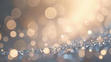 Silver abstract background with a bokeh circle and shiny stars. New year, birthday, holiday photo