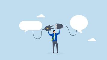 Communicate to solve problem, 4k animation entrepreneur link socket within discussion video