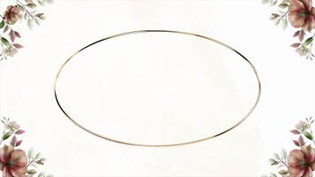 A floral frame with a circle in the middle video
