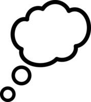 a black and white design of a thought bubble vector