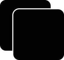 two black square mouse pads on a white background vector