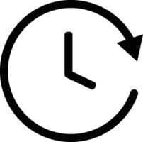 a clock with an arrow pointing to the right vector