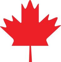 Canadian Maple Leaf Icon, red maple leaf, design on white background. vector