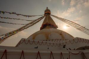 Boudhanath Stupa the largest stupas in the world located in Kathmandu the capital city of Nepal. photo