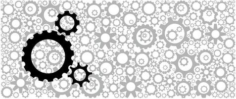 Background with light and dark gear icons. Mechanical items design EPS file vector