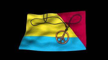 Ukrainian and Russian color with a symbol of peace video