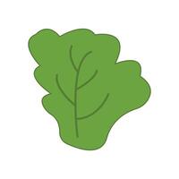 A green leaf icon on a white background vector