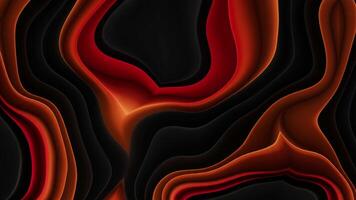 Black and Red Layered Abstract animation with seamless looping. 3D Paper Cut Style, Fluid Topography, Elegant Shadows, Ultra-Smooth Gradient, Modern Aesthetic, Luxurious Visual Texture video