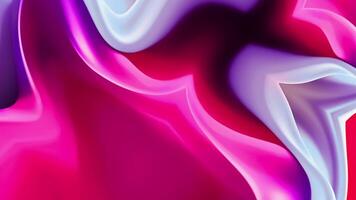 A pink and blue abstract background with a white and purple swirl video