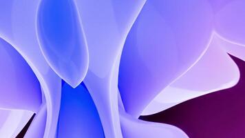 Soft Blue Abstract Flow with seamless looping. Futuristic Fluid Petals, Dreamy Translucent Waves, Gentle Organic Motion, 3D Ethereal Swirls, Smooth Gradient Light, Elegant Flowing Forms video