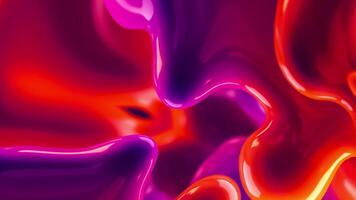Vibrant Liquid Gloss Effect animation with seamless looping. Abstract Fluid Art, Glossy Colorful Swirls, Shiny Molten Surface, High-Gloss Neon Hues, Dynamic Paint Motion, Reflective Surface video