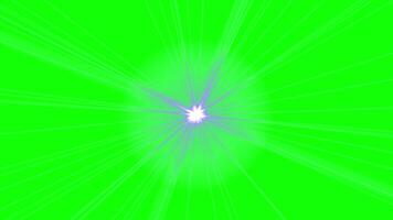 Abstract light flare design with concentric circles in green tones. video