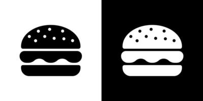 Minimalistic Black and White Hamburger Icon with Dual Backgrounds vector