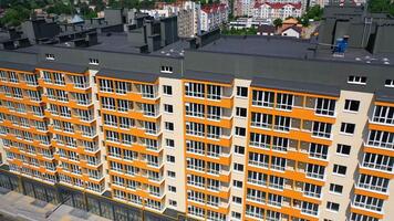 Aerial view of city residential area. Aerial view of new high rise buildings in the city video