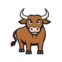 Outline of Angus Bull Design. Cartoon Art Tree Illustration. vector