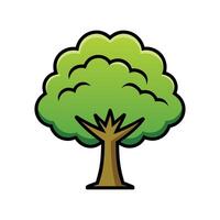 Artistic Outline Design of Black Locust. Cartoon Art Tree Illustration. vector