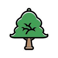 Outline Design of Carolina Silverbell Tree. Cartoon Art Tree Illustration. vector