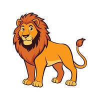 Lion Pride Bold Outline Art. Cartoon Art Tree Illustration. vector