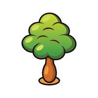 Tamarind Tree Artistic Design. Cartoon Art Tree Illustration. vector