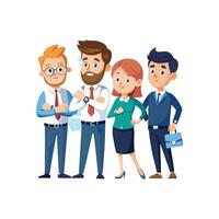Business Team Collaborating with Member Checking vector