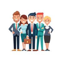 Business Team with One Member Actively Holding Brief vector