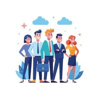 Team Member Holding Business Brief with Attention vector