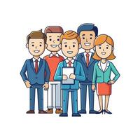 Member of Business Team Holding Clipboard Confidently vector