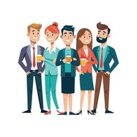 Dynamic Business Team Member with Clipboard vector