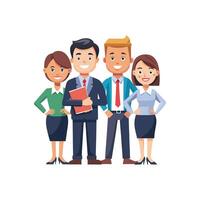 Effective Business Member Holding Folder with Intent vector