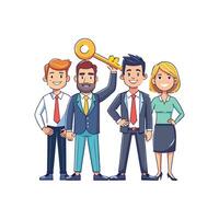 Effective Team Member with Organized Action List vector