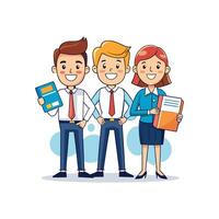 Engaged Team Member Presenting Meetings Efficiently vector