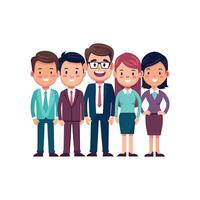 Team of Professionals Projecting Confidence Towards Viewer vector