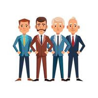 Dynamic Leaders with Confident Stance in Business vector