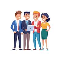 Cooperative Corporate Team with Key Member vector