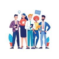 Professionals United with Defined Goals vector