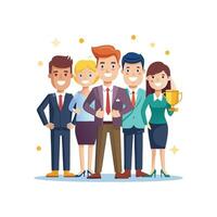 Corporate Team Leader Presenting with Confidence vector